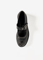 swatch_Black Leather studded mary jane shoes