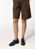 swatch_Navy Leather heeled loafer