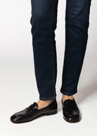 swatch_Black leather loafer