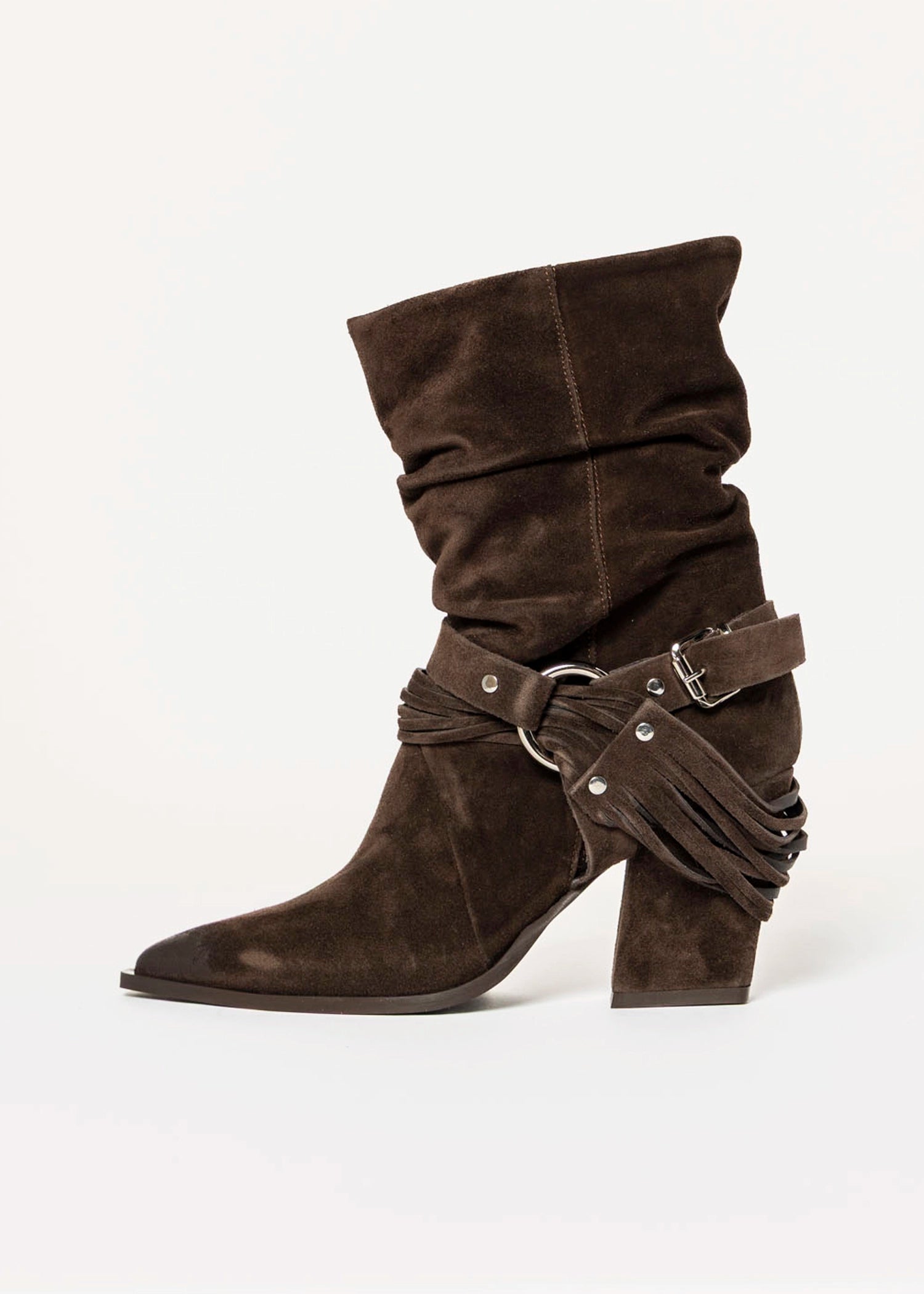 swatch_brown suede moto boot