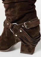 swatch_brown suede moto boot