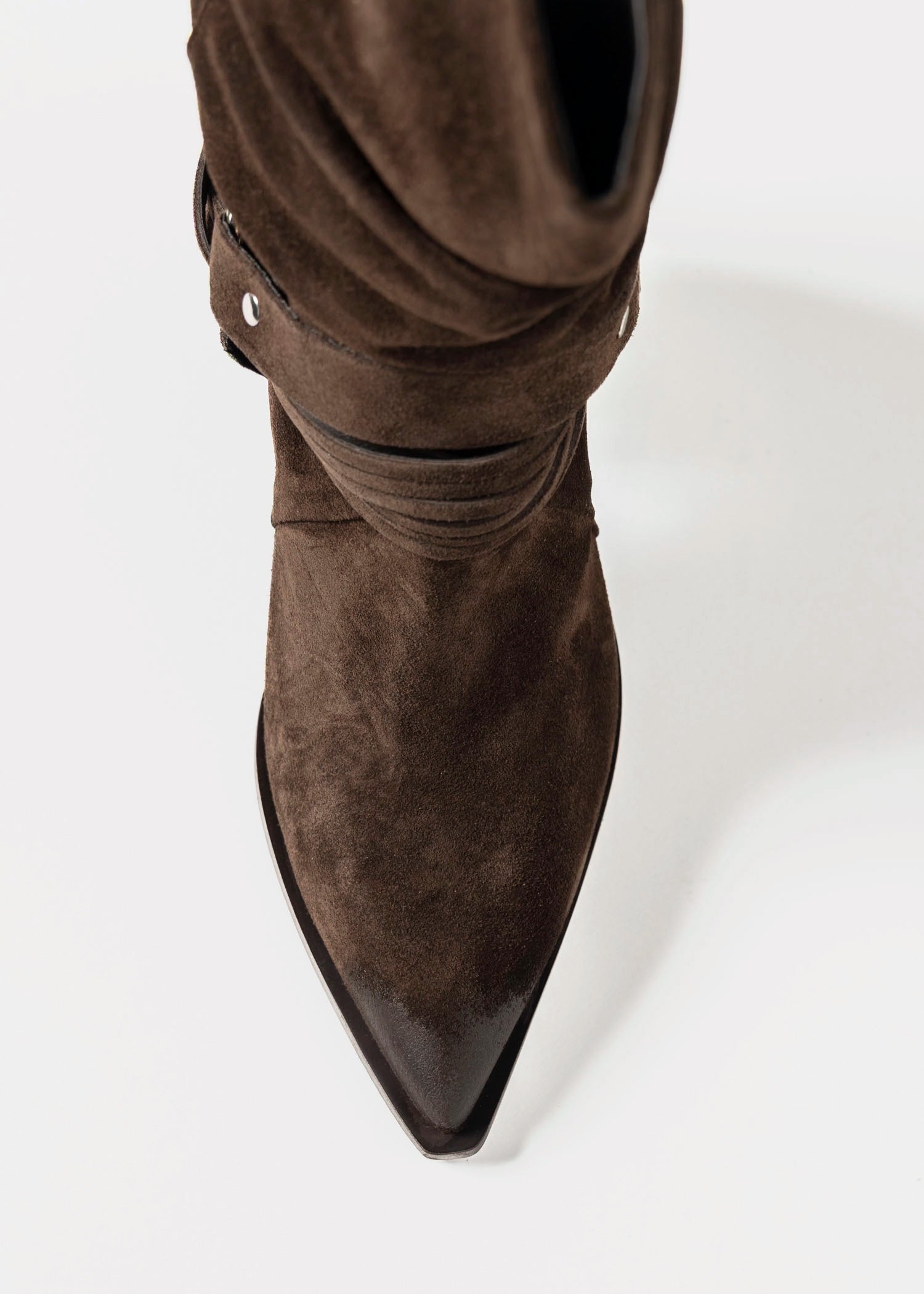 swatch_brown suede moto boot