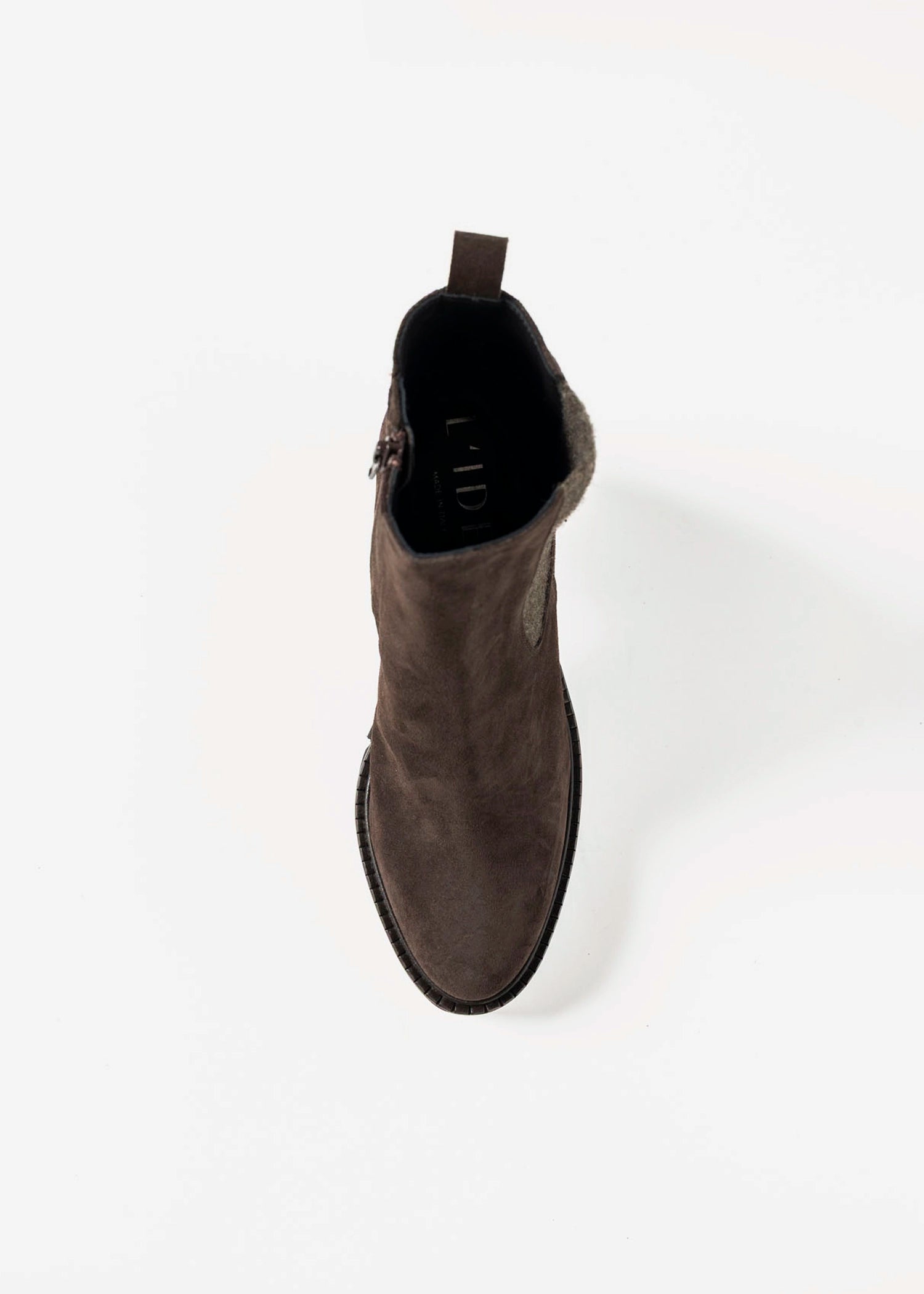 swatch_Mocha Suede heeled chelsea boot