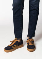 swatch_Navy Multi gum sole sneaker