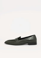 swatch_Moss Leather l'idea pointed toe leather flat