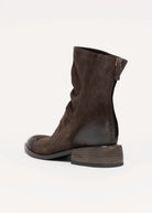 swatch_Chocolate Suede l'idea ruched ankle boot