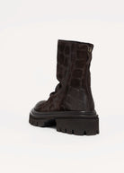 swatch_Brown Croco l'idea lug sole ankle boot