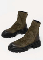 swatch_Olive Croco l'idea lug sole ankle boot