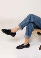 swatch_Black Haircalf l'idea haircalf penny loafer