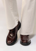 swatch_Bordo Leather l'idea single buckle loafer