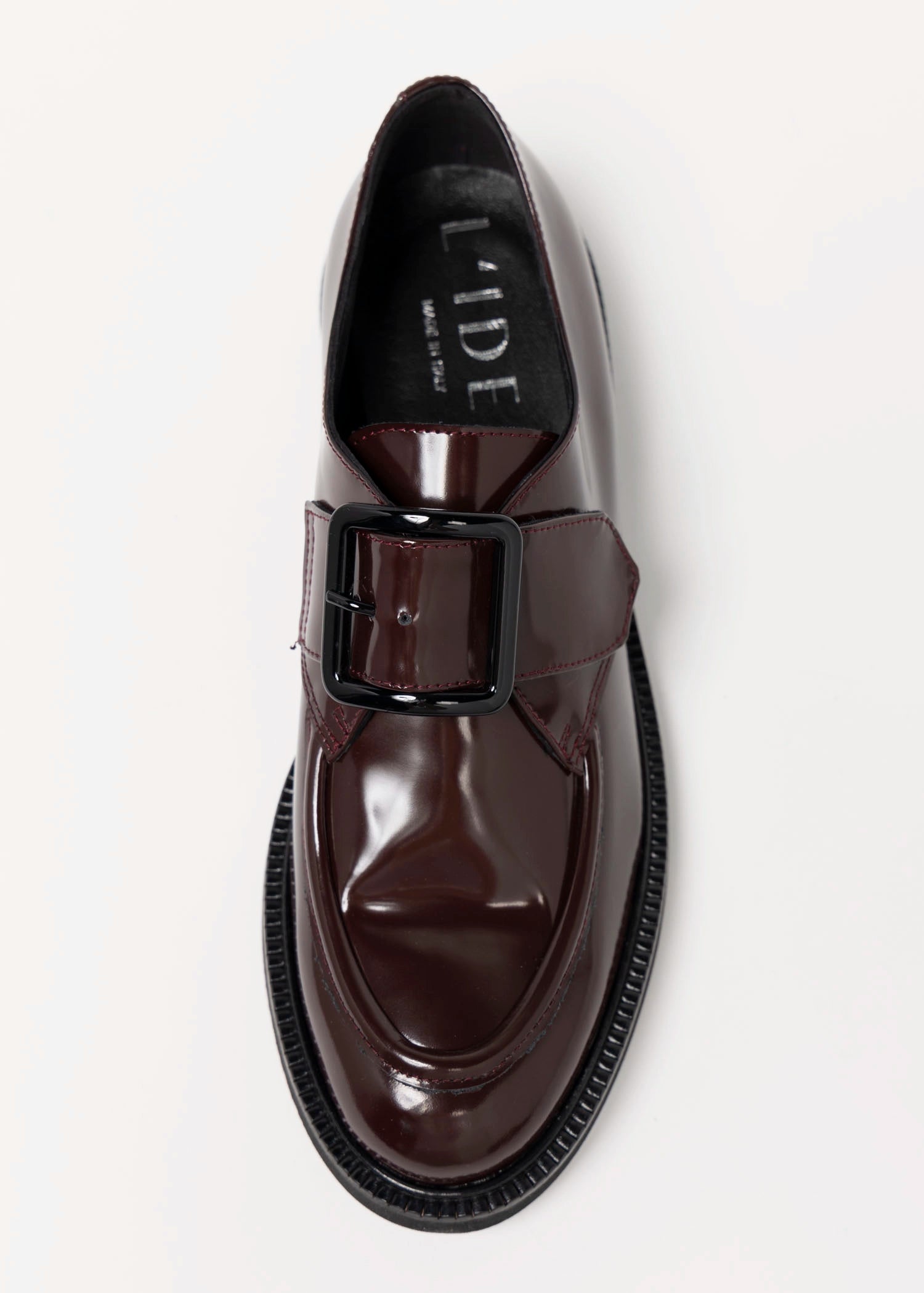 swatch_Bordo Leather l'idea single buckle loafer