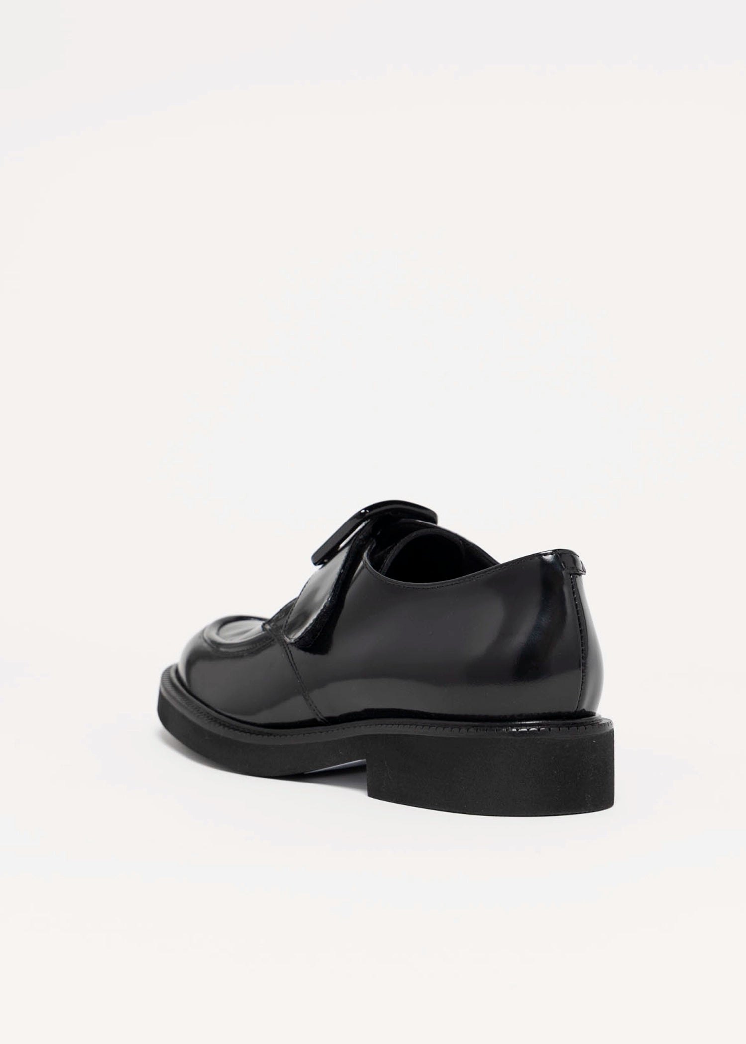 swatch_Black Leather l'idea single buckle loafer