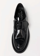 swatch_Black Leather l'idea single buckle loafer