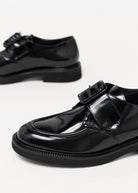 swatch_Black Leather l'idea single buckle loafer