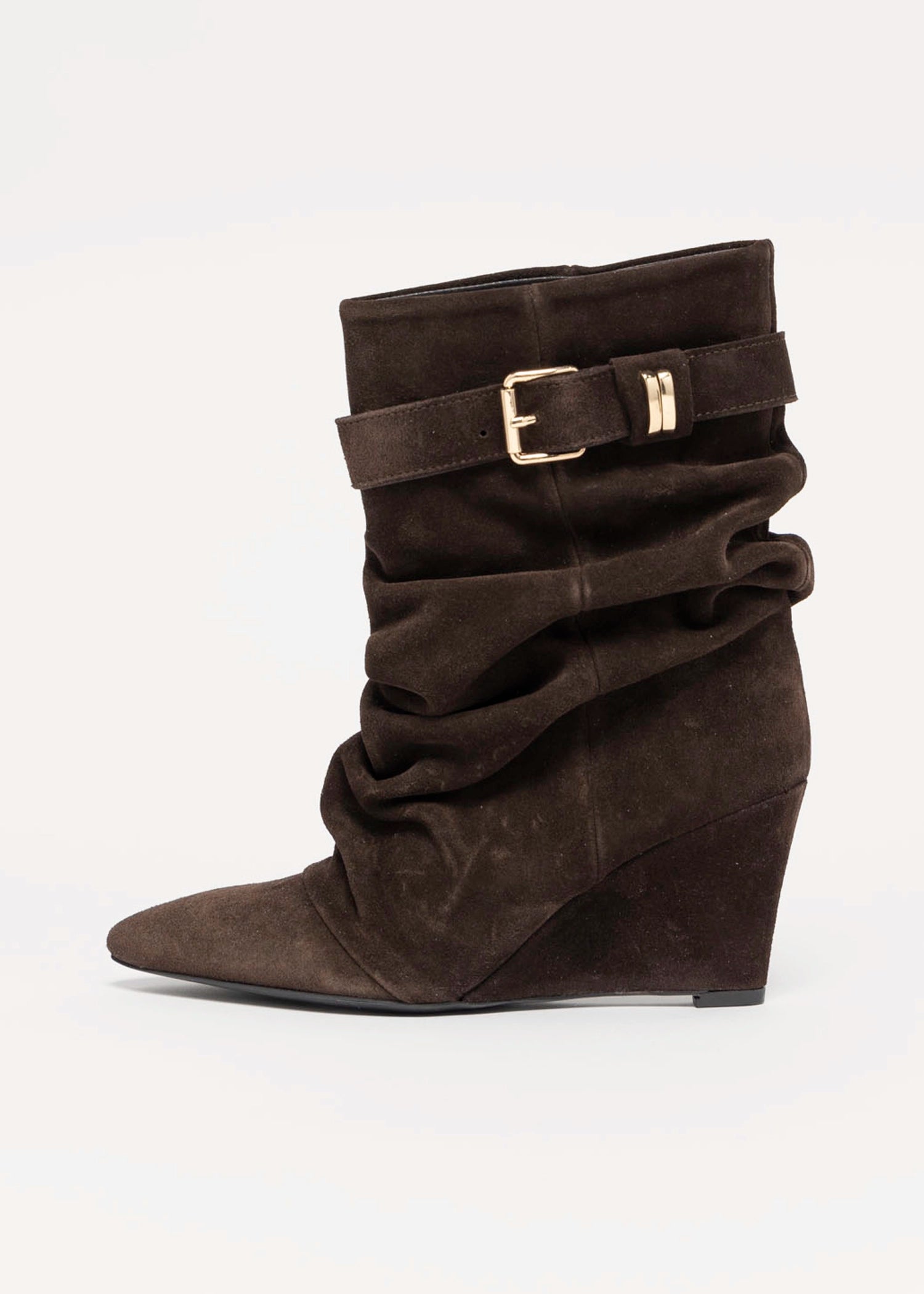 swatch_Chocolate Suede l'idea tess wedge boot