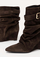 swatch_Chocolate Suede l'idea tess wedge boot