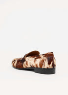 swatch_Brown Spotted Haircalf l'idea ruched penny loafer