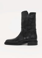 swatch_Black Leather l'idea mid calf boot