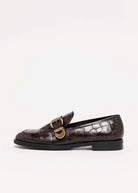 swatch_Brown Croco l'idea croc embossed loafer