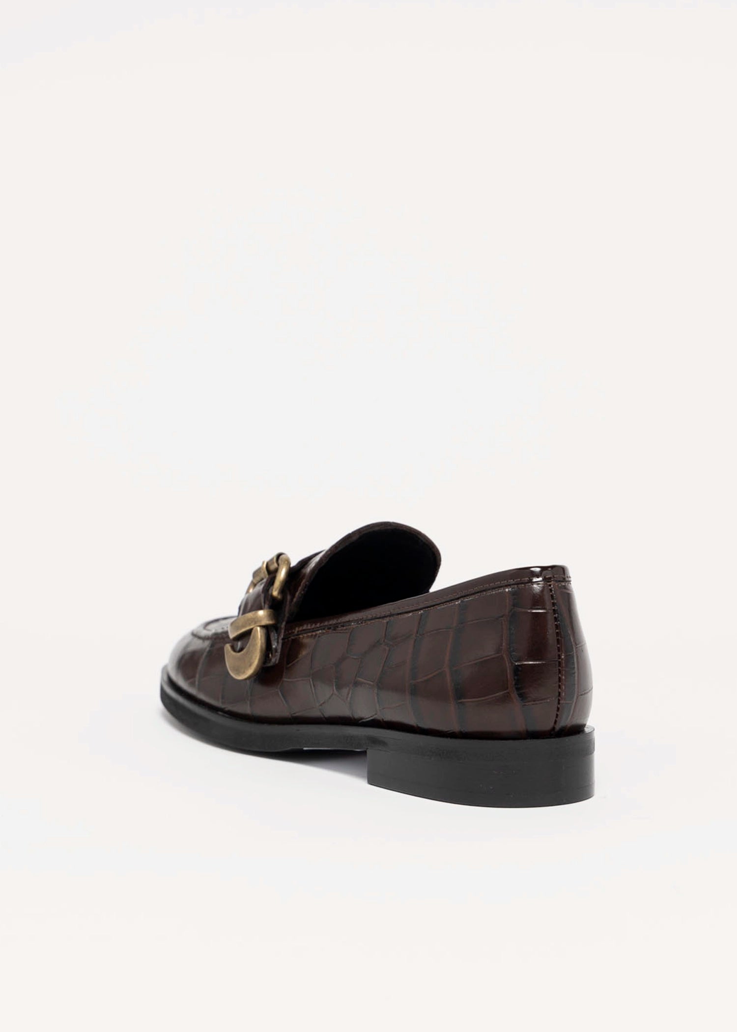 swatch_Brown Croco l'idea croc embossed loafer