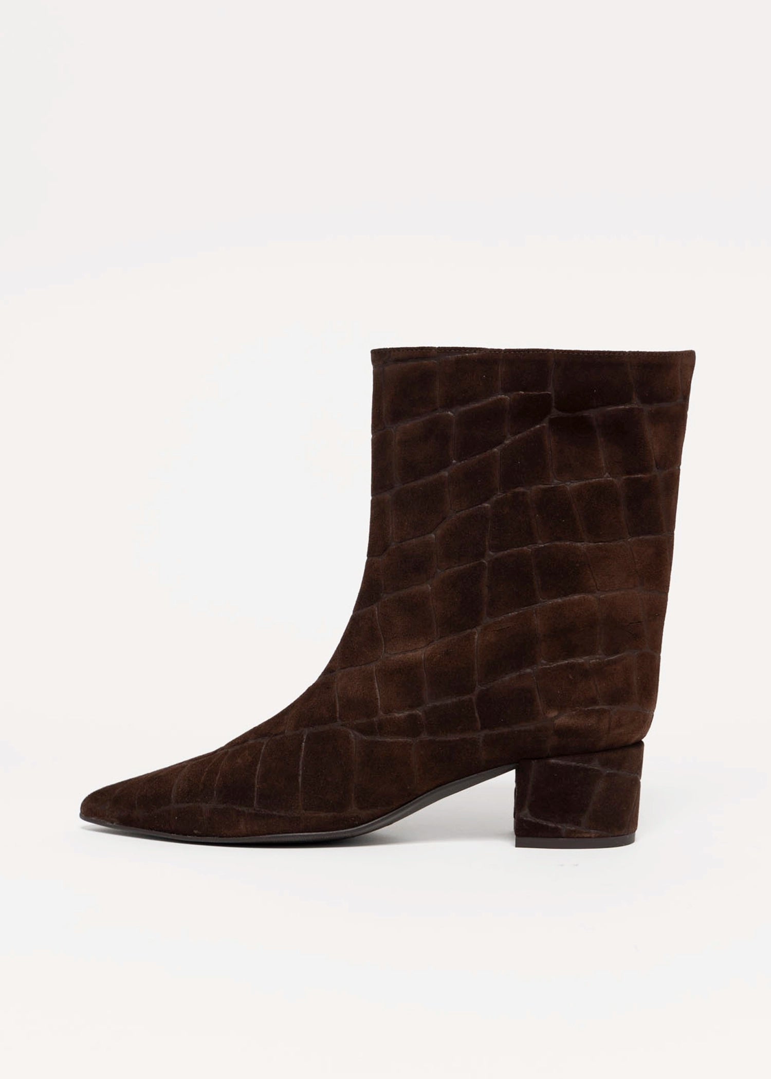 swatch_Brown Croco Suede angel alarcon short leather boot