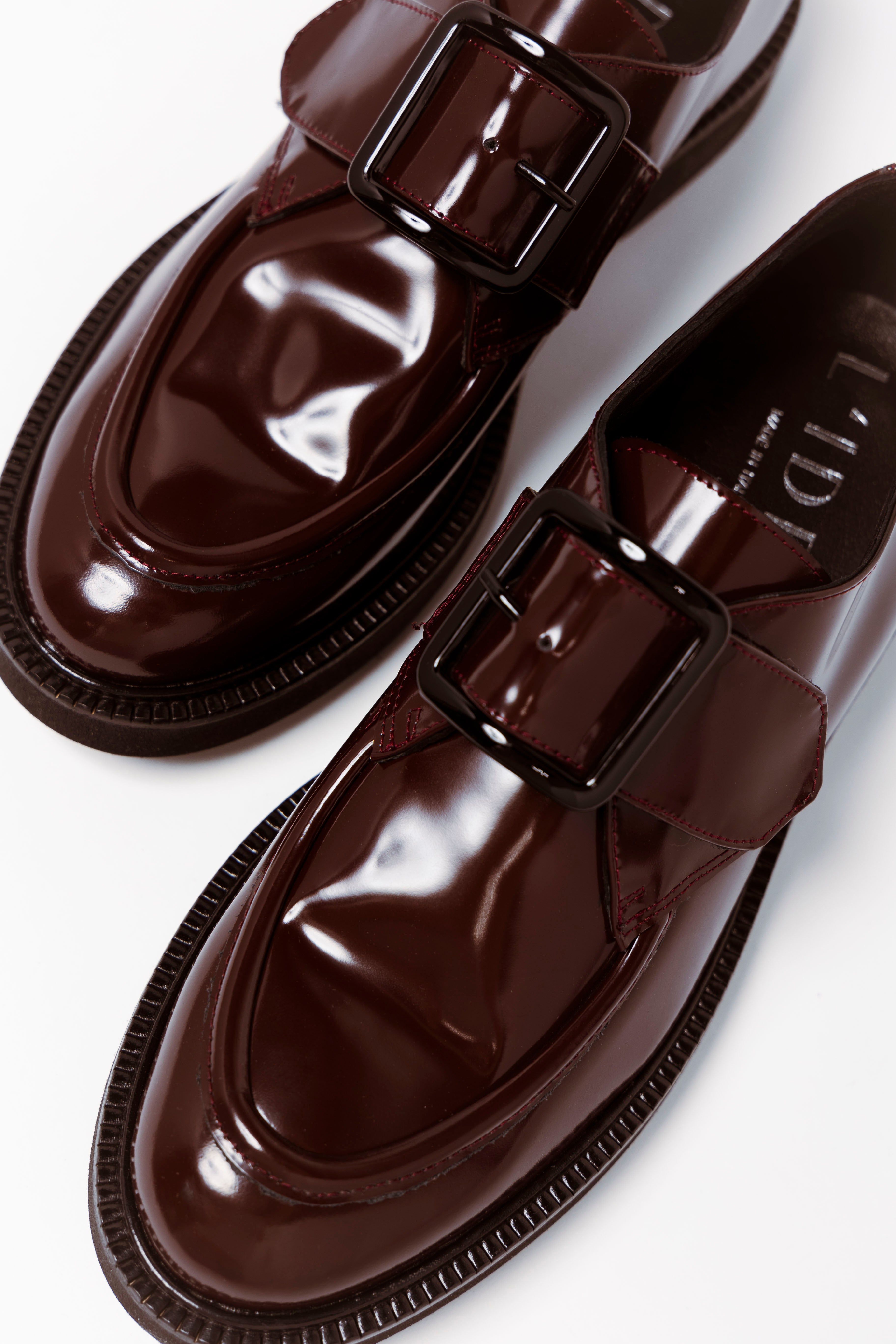 swatch_Bordo Leather l'idea single buckle loafer