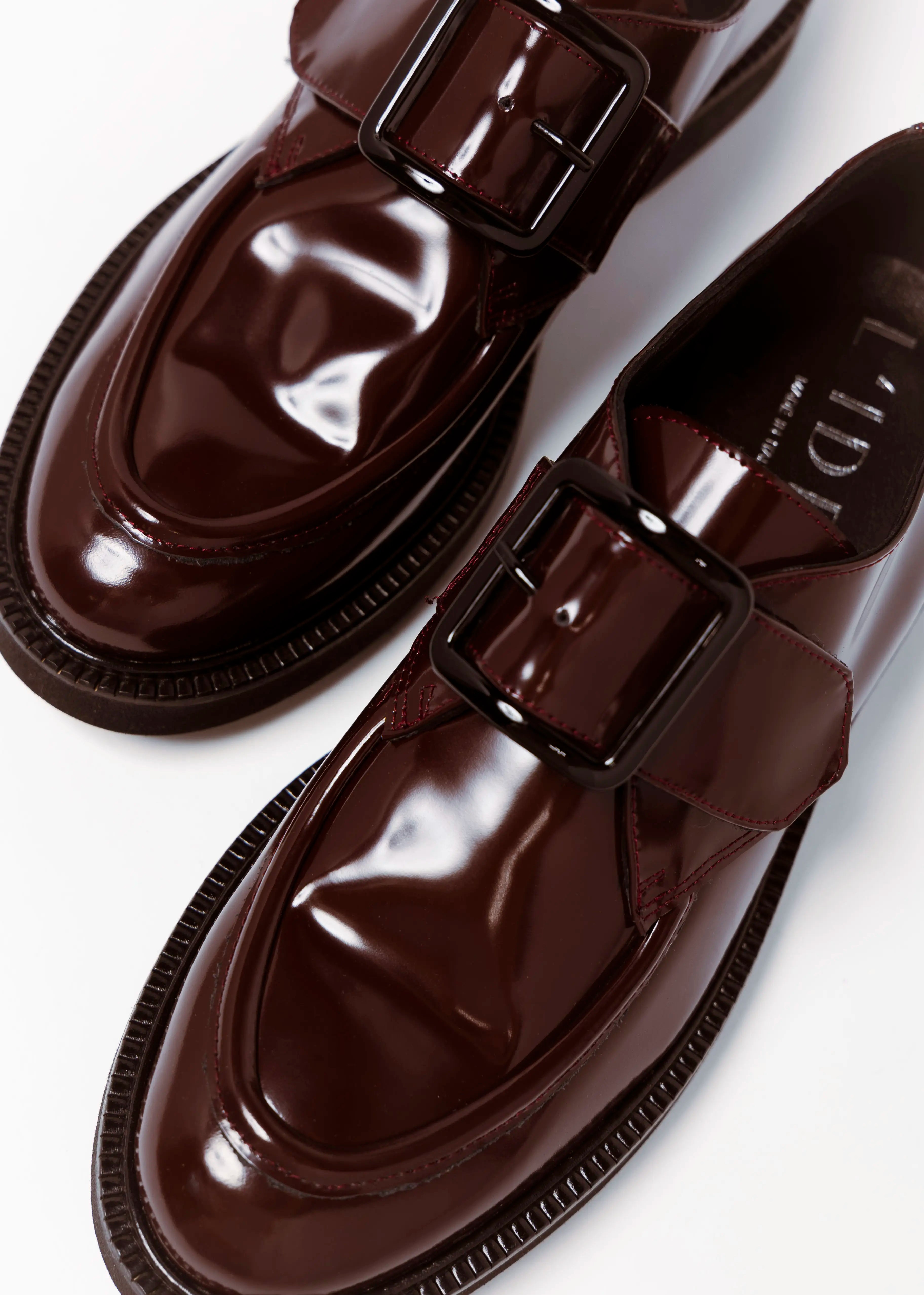 swatch_Bordo Leather l'idea single buckle loafer