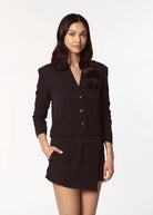 swatch_black olive cropped blazer apparel