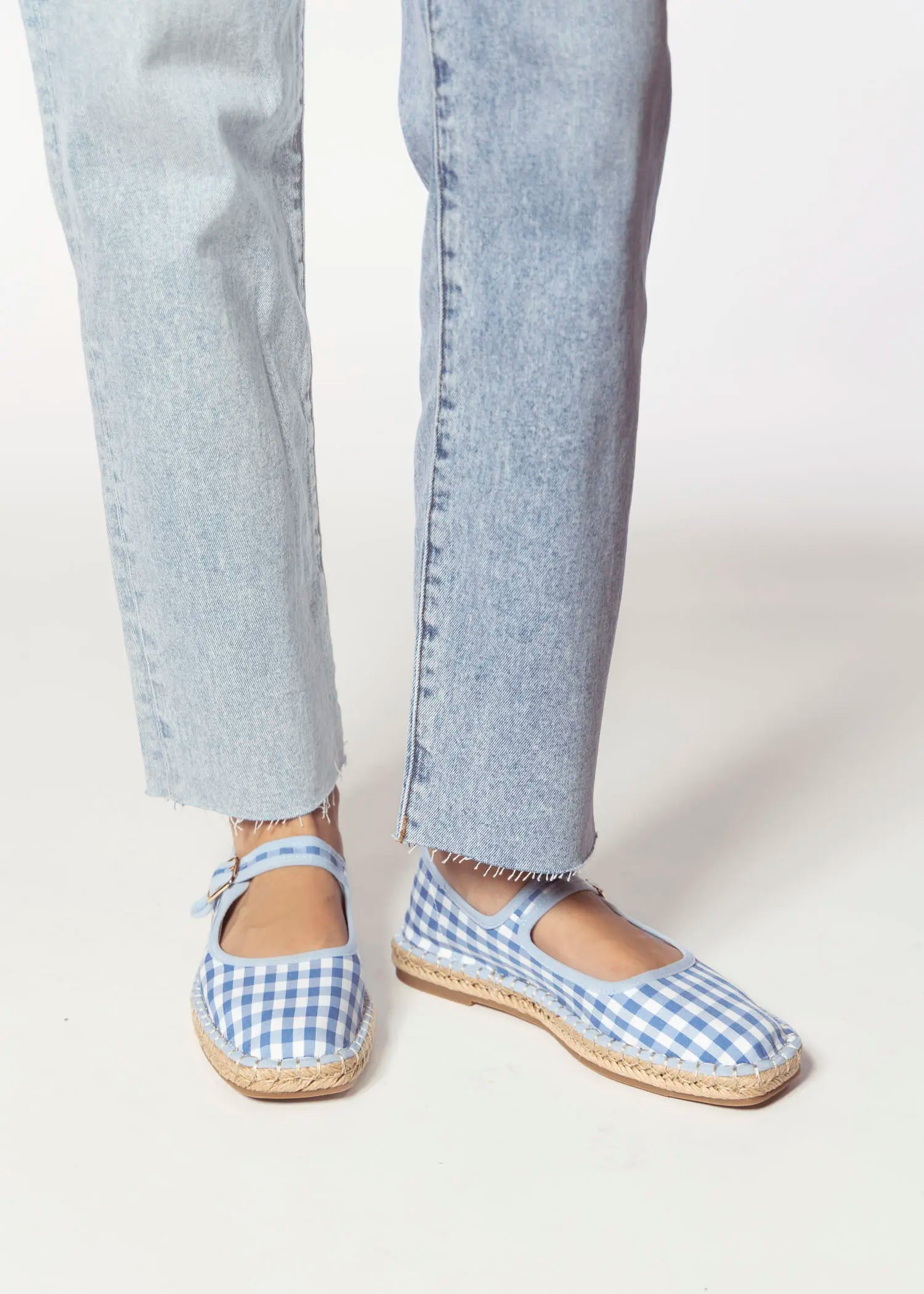 swatch_blue meg gingham mary jane flat shoes