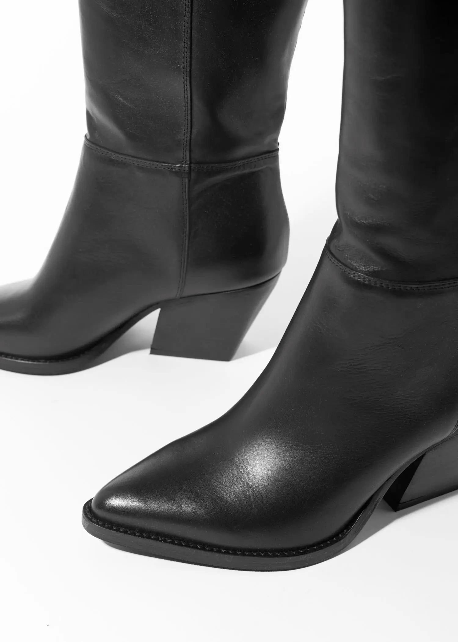 swatch_black leather tulsa western boot boots