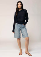 swatch_Navy sanctuary soleil open knit sweater