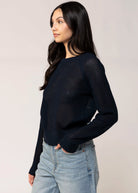 swatch_Navy sanctuary soleil open knit sweater
