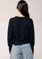 swatch_Navy sanctuary soleil open knit sweater