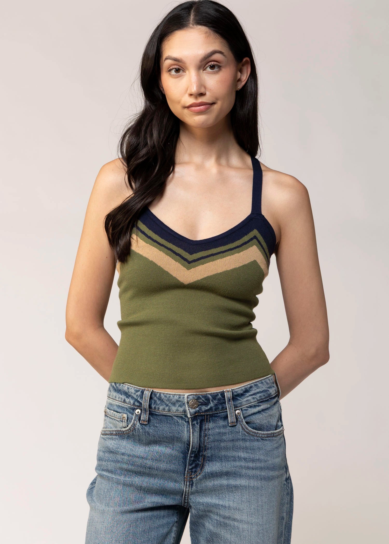 swatch_Olive heartloom nela knit tank