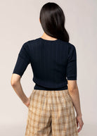 swatch_Navy sanctuary air of ease knit henley shirt