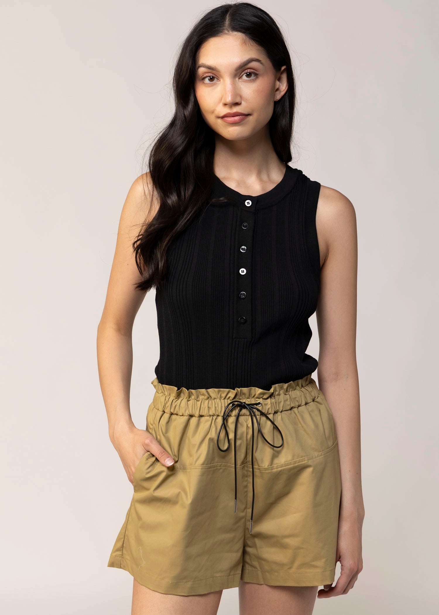 swatch_Olive elastic waist short
