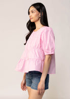 swatch_Pink poplin cotton blouse