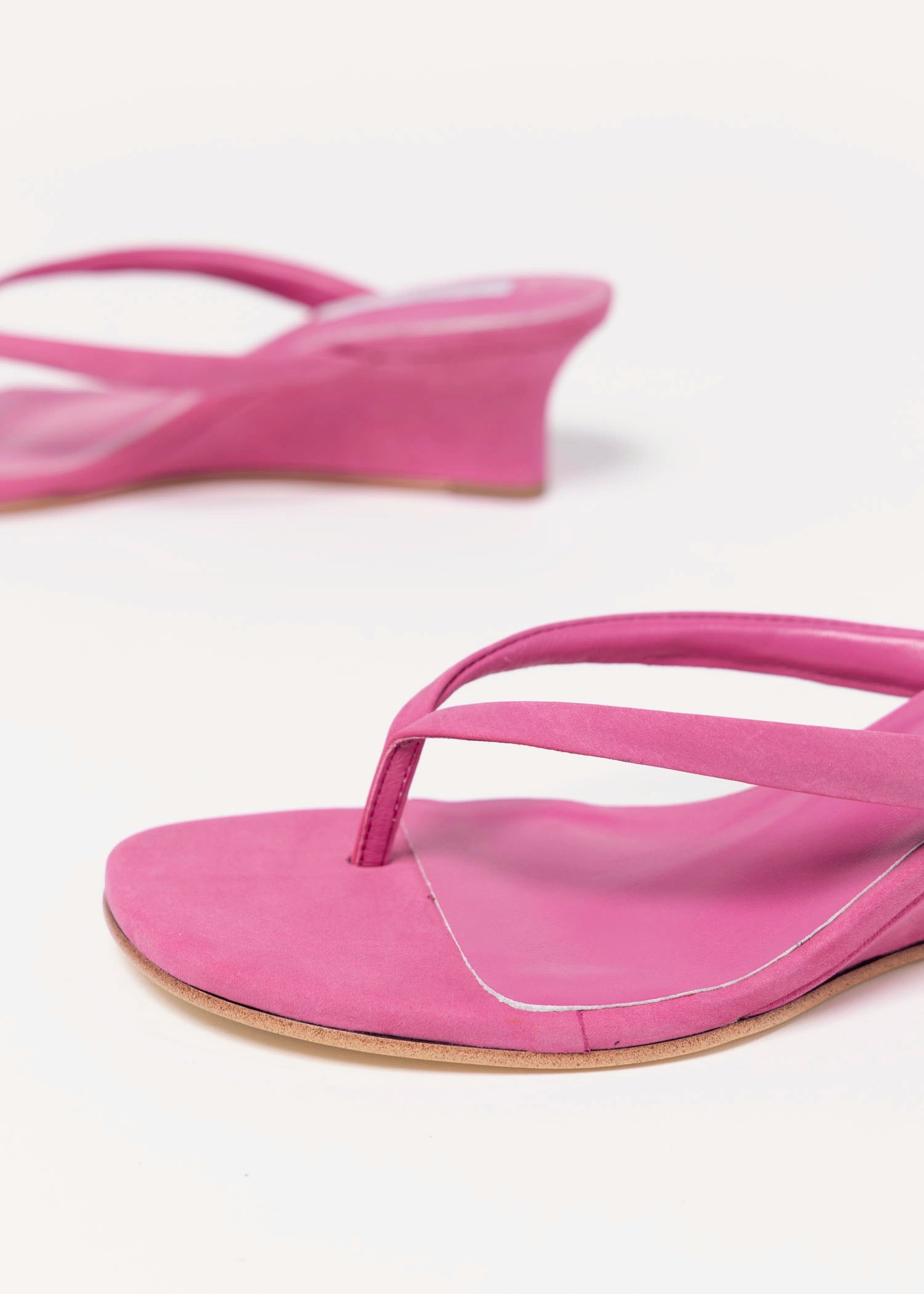 swatch_Fuchsia Suede tony biango edgy thong wedge sandal