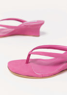 swatch_Fuchsia Suede tony biango edgy thong wedge sandal