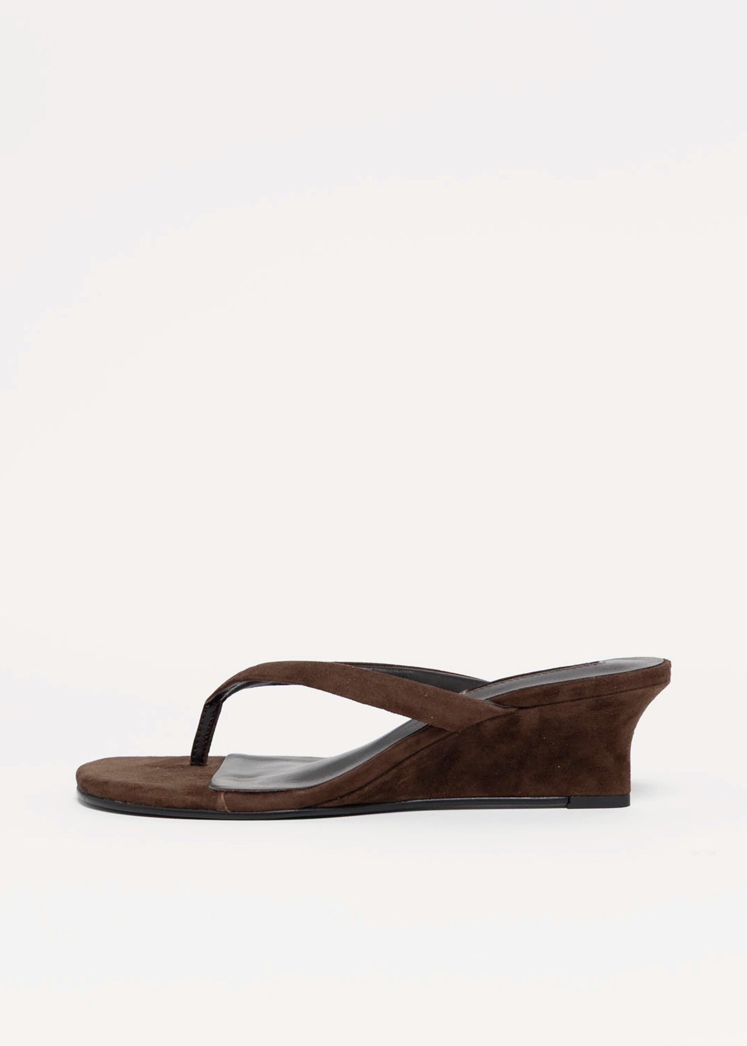 swatch_Espresso Suede tony biango edgy thong wedge sandal