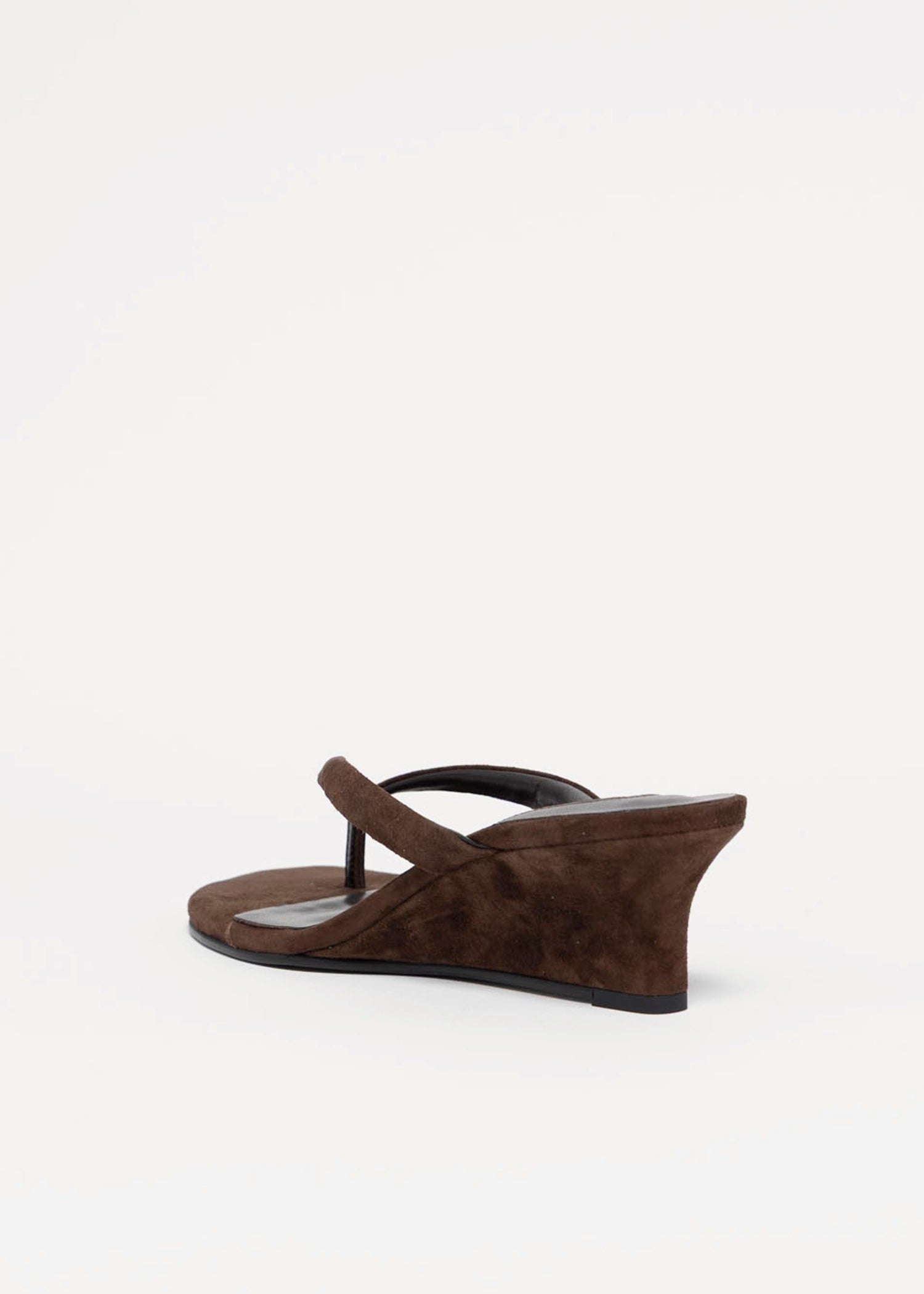 swatch_Espresso Suede tony biango edgy thong wedge sandal