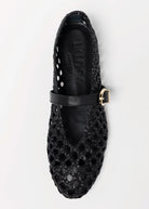 swatch_Black Leather l'idea dolo woven mary jane