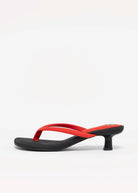 swatch_Red seychelles riptide thong heeled sandal