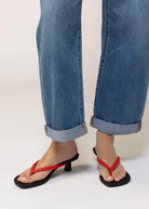 swatch_Red seychelles riptide thong heeled sandal