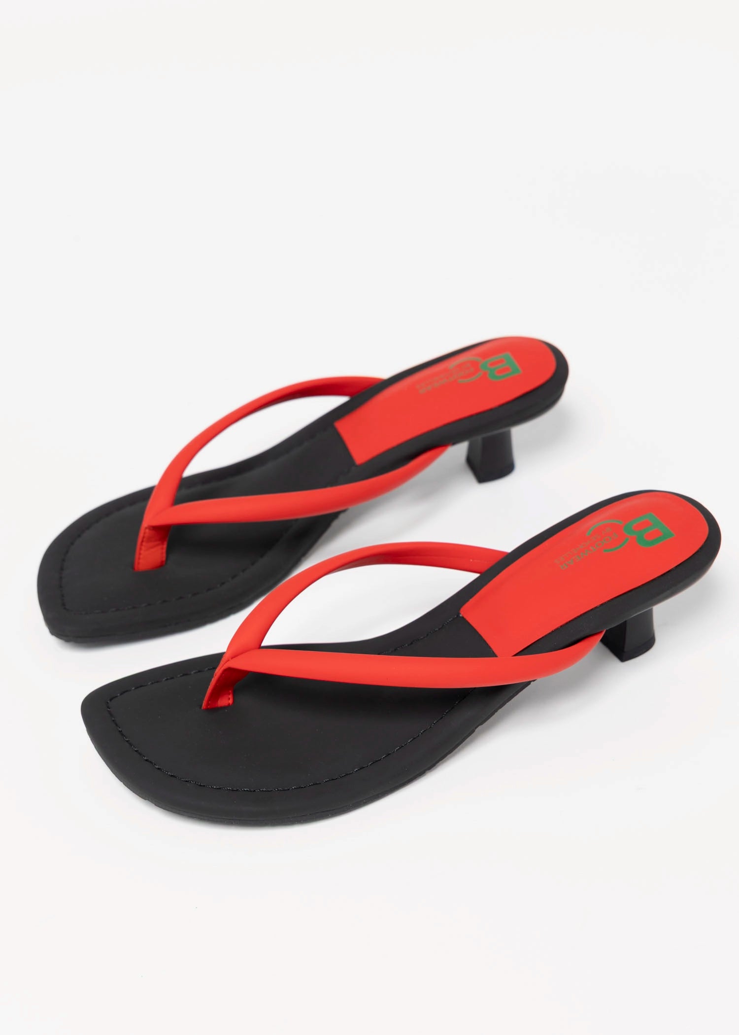 swatch_Red seychelles riptide thong heeled sandal