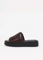 swatch_Chocolate Leather vagabond danya woven slide sandal
