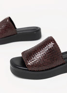 swatch_Chocolate Leather vagabond danya woven slide sandal