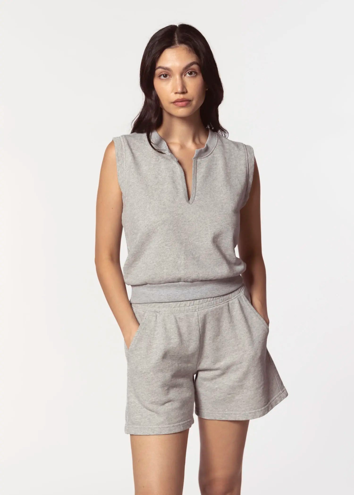 swatch_heather grey bari sweatshort apparel