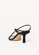 swatch_black leather caprice heeled sandal heeled sandals