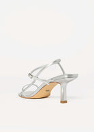 swatch_silver leather caprice heeled sandal heeled sandals
